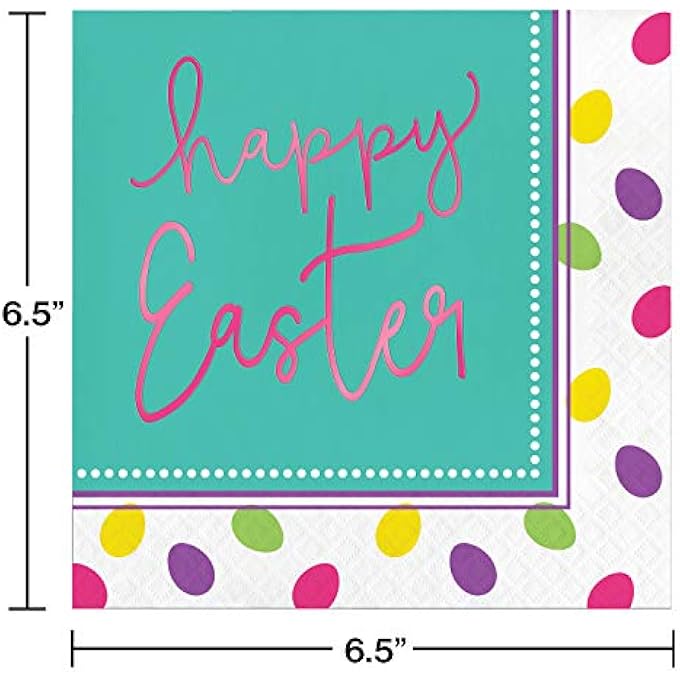 FOIL STAMP EASTER EGGS LUNCHEON NAPKINS 16 PIECES - Image 2